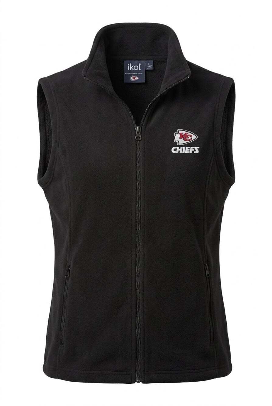 Dunbrooke Women's Kansas City Chiefs Houston Fleece Full-Zip Vest #703